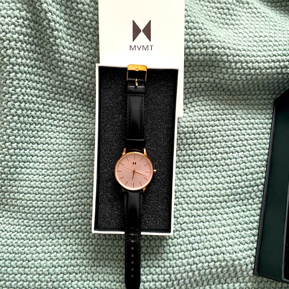 MVMT rose gold watch in gift box